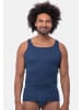 Ammann Unterhemd / Tanktop Jeans Feinripp in Blau