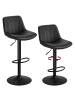 VASAGLE 2er-Set: Barhocker Tyra in Schwarz - (B)43 x (H)(88-108) x (T)46.5 cm