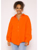 SASSYCLASSY Ultra Oversize Musselin-Blusenhemd kürzere Variante in Orange