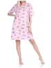 NORMANN Kurzarm Nachthemd Schmetterlingsprint 125 214 212 in rosa