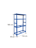 relaxdays Reifenregal in Blau - (B)110 x (H)180 x (T)40 cm