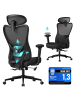 SONGMICS Bürostuhl Kime in Schwarz - (B)70 x (H)(119-136) x (T)70 cm