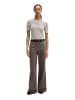 Marc O'Polo Gestreiftes T-Shirt slim in Medium Brown