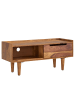 KADIMA DESIGN Lowboard Massivholz 95x44x34 cm TV-Kommode mit Schiebetür,