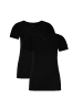 Bamboo Basics T-Shirt 2er Pack in Schwarz