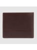 Piquadro Carl Geldbörse RFID Schutz Leder 11 cm in dark brown