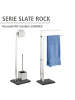 Wenko Handtuchständer Slate Rock mit 2 Armen Edelstahl, Handtuchständer Mod. Slate-Rock mit 2 Armen Edelstahl in Grau