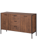 Beliani Sideboard TIFTON in Braun/Schwarz - (W) 123 x (H) 78 x (L) 39 cm