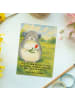 Mr. & Mrs. Panda Postkarte Chinchilla Blume Design mit Spruch in Weiß