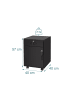 relaxdays Rollcontainer in Schwarz - (B)40 x (H)57 x (T)40 cm