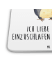 Mr. & Mrs. Panda Glasuntersetzer Pinguine Einschlafen mit Spruch in Weiß