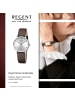 Regent Analog-Armbanduhr Regent Lederarmband braun mittel (ca. 32mm)