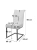 MCW 2er-Set Freischwinger Stuhl L15, Anthrazit-blau