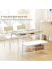 HOMCOM Essgruppe in Eiche 110L x 70B x 75H cm