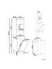 Beliani Badezimmerschrank PENON in Beige/Braun - (W) 38 x (H) 165 x (L) 30 cm