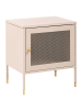 Beliani Nachttisch OSSETT in Beige/Gold - (W) 45 x (H) 51 x (L) 35 cm