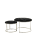 Kayoom Hocker Becky 825 2er-Set in schwarz - silber