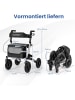 COSTWAY Rollator mit Luftbereifung in Silber