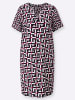 WITT WEIDEN Druck-Kleid in schwarz-rot-bedruckt