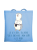 Mr. & Mrs. Panda Schultertasche Neuer Sport mit Spruch in Sky Blue