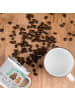 Mr. & Mrs. Panda Camping Emaille Tasse Polterabend Spaß mit Spruch in Heather Grey