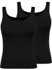 Sublevel Trägertop 2er-Set Integriertes BH-Top Unifarben in Schwarz-2