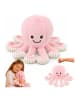 Wisam Plüsch-Oktopus, Kuscheltier mit elastischen Tentakeln, rosa, 50 cm
