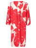 Betty Barclay Sommerkleid mit V-Ausschnitt in Red/Beige