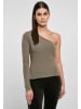 Urban Classics Urban Classics Damen Ladies Asymmetric Longsleeve in olive