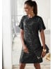 LASCANA Paillettenkleid in schwarz