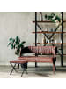 relaxdays Sitzhocker in Schwarz/ Braun - (B)46 x (H)47 x (T)42 cm