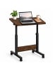 relaxdays Laptoptisch in Schwarz/ Braun - (B)60 x (H)67-90 x (T)40 cm