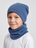 TupTam Unisex Kinder Beanie Mütze Schlauchschal Set in blue denim