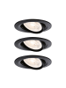 paulmann LED Einbauleuchte Nova GU10 Flat schwenkbar 3x4,9W 3x550lm 230V  2700K Schwarz