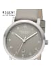 Regent Armbanduhr-Analog grau klein (ca. 30mm) Regent Lederarmband