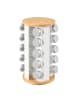 SONGMICS Gewürzregal Bystro in Weiß-Naturfarben - (B)35 x (H)26 x (T)9 cm