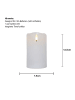 STAR Trading Echtwachskerze ,Flamme Rustic', Batterien, Timer, warmweiß flackernd,