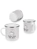 Mr. & Mrs. Panda Camping Emaille Tasse Pinguin Beste Frau der We... in Grau Pastell