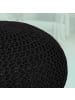 relaxdays Pouf in Schwarz - (H)33 x Ø 46 cm