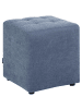 Beliani Pouf KANSAS in Blau - (W) 38 x (H) 39 x (L) 38 cm