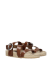 Stella McCartney Braun Leder Flach Sandalen