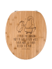 Mr. & Mrs. Panda WC-Brille Pinguin mit Kind mit Spruch in Transparent