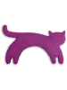Leschi Wärmekissen "Katze Minina" stehend in Lila - (L) 39 x (B) 17 cm