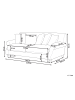 Beliani 3-Sitzer Sofa EIKE in Rot/Dunkler Holzfarbton - (W) 229 x (H) 82 x (L) 102 cm