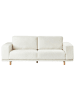 Beliani 3-Sitzer Sofa NIVALA in Weiß - (W) 220 x (H) 76 x (L) 84 cm