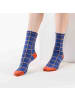 MUNADUNA 2er-Pack 3D-Relief Karomuster-Fashionsocken-Farb-Mix