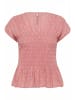 Soaked in Luxury Bluse ärmellos SLAmelie Feminine Form in Ash Rose with White Dobby