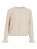 Vila O-Neck Strickjacke mit langen Ärmeln in Super Light Natural Melan