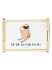 Mr. & Mrs. Panda Tablett Faultier Vogel mit Spruch in Weiß