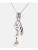 Diamant L'éternel Halskette mit Anhänger aus 375 Weißgold mit Diamant mit Perle